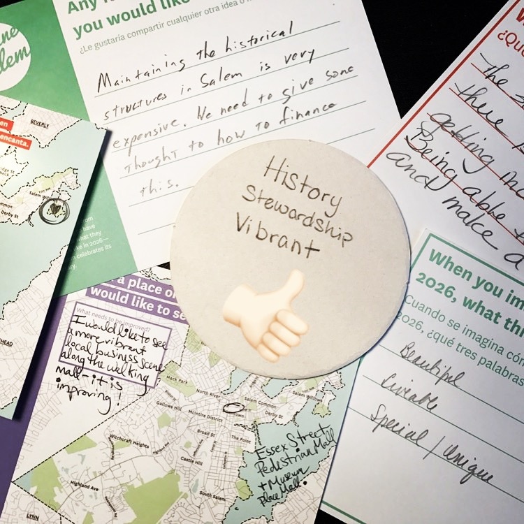 Collage of notes from Imagine Salem event