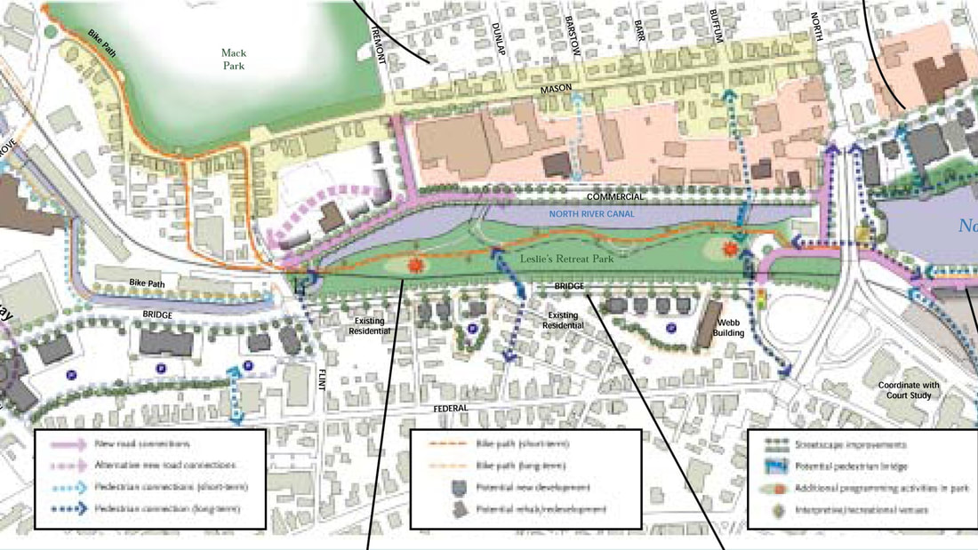 Map of North River Canal Corridor plans