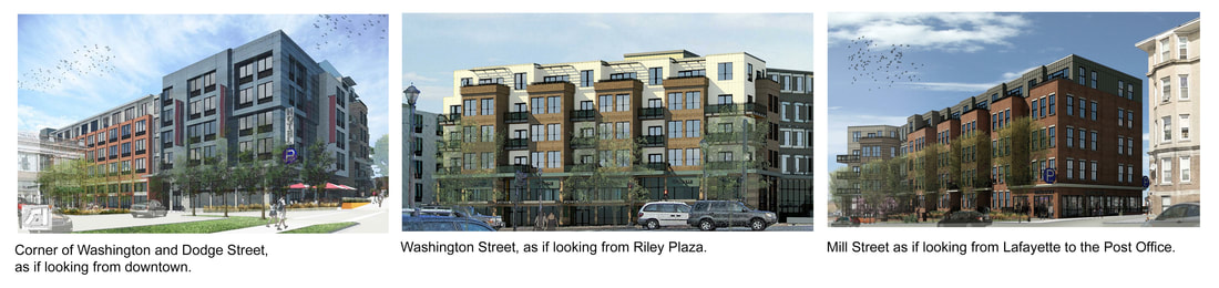 Renders of Washington and Dodge Streets, Salem, MA, as of 2014