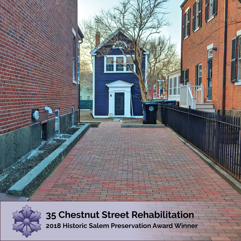 View of corridor down to 35 Chestnut Street Carriage House