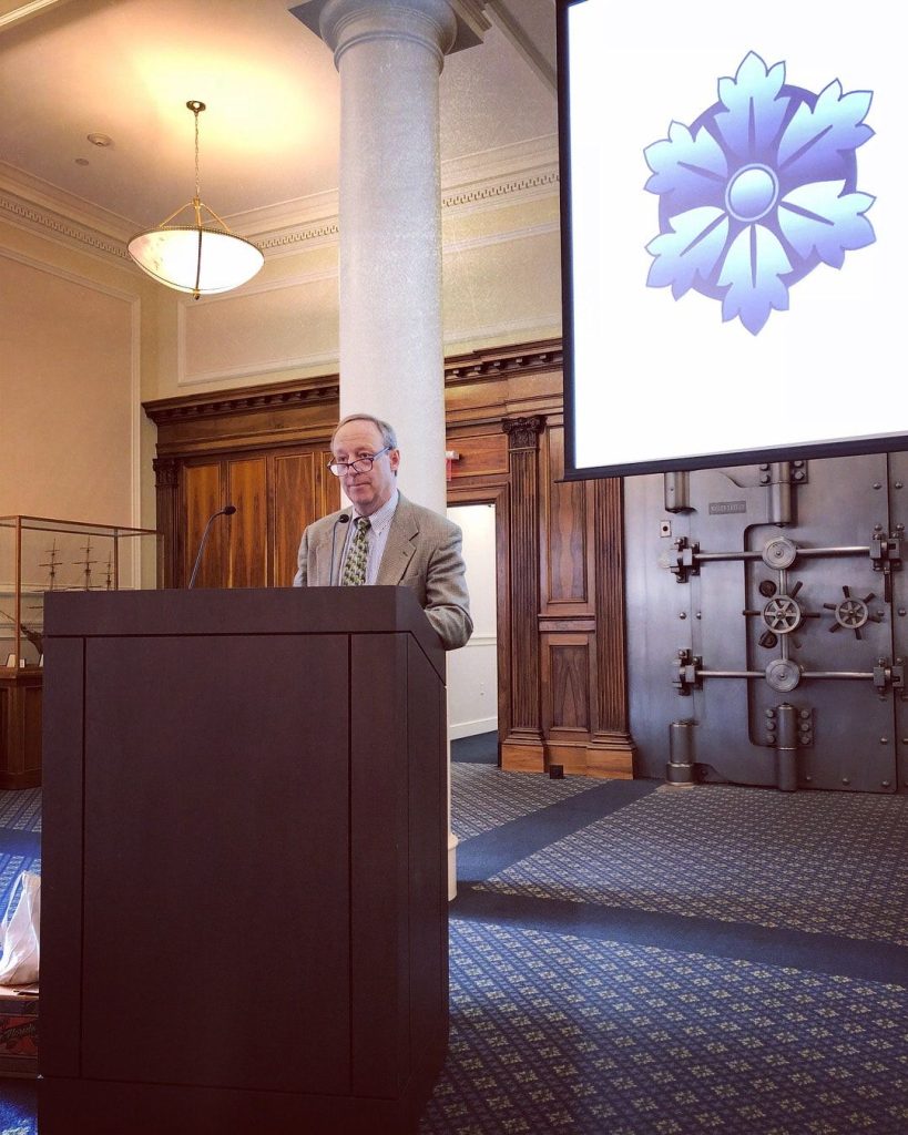 Then-HSI Board President Tim Jenkins addressing audience at 2018 Preservation Awards
