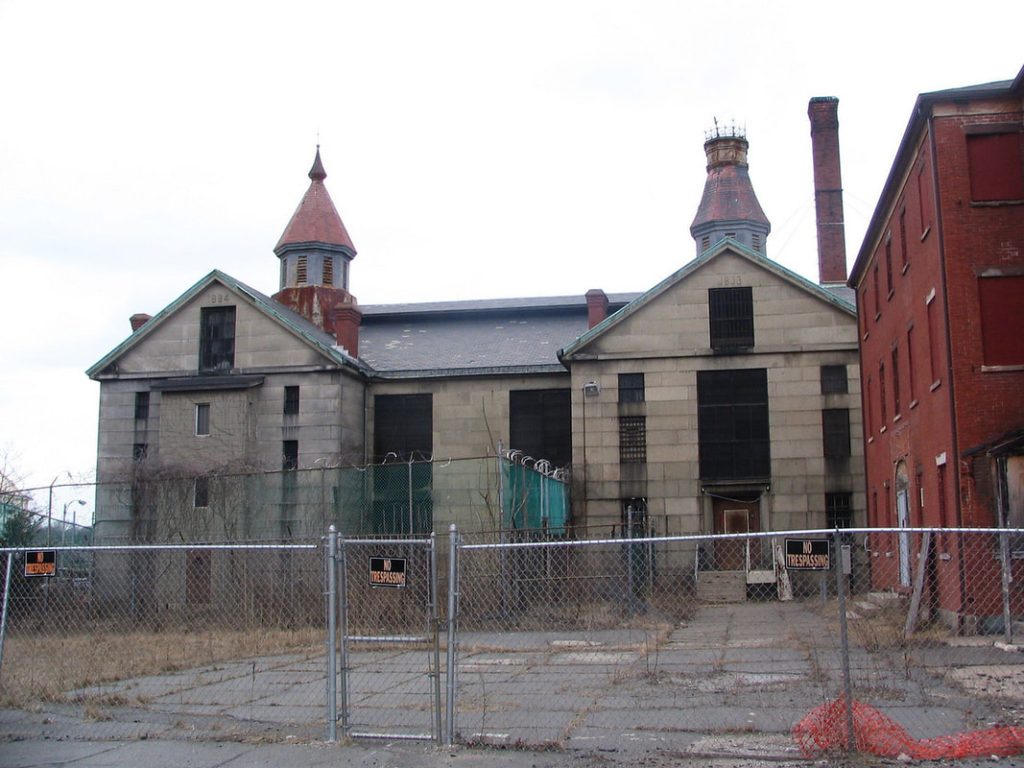 Old Salem Jail in dilapidated state