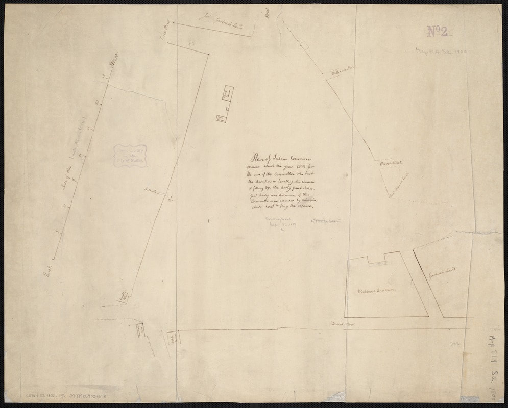 Plan of Salem Common, 1800