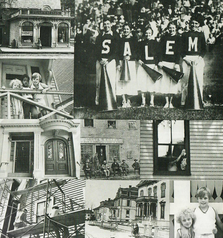 Collage from 1977 Salem Handbook, with smiling Salem students