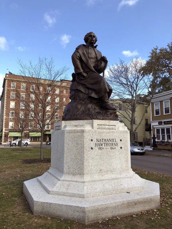 Statue of Nathaniel Hawthorne in Salem, MA