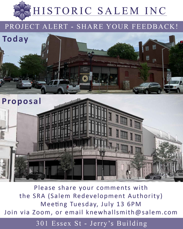 Graphic of Jerry's Department Store as of 2022 and a rendering of a proposed addition