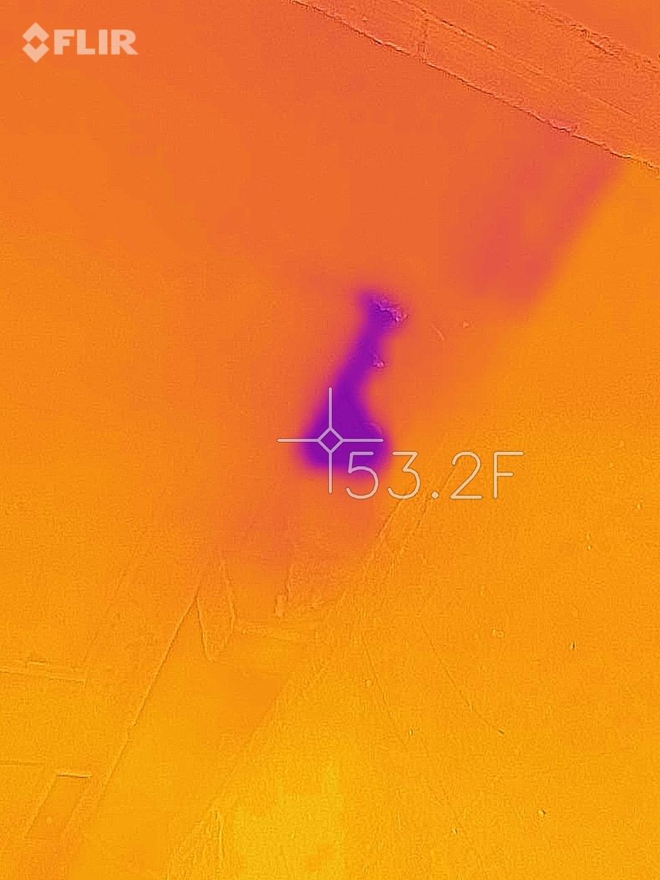 Bowditch House attic door thermal image
