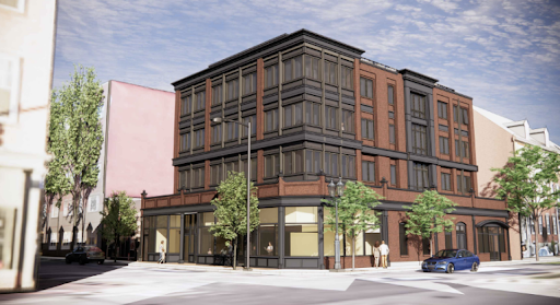 Design render for the new housing building at the old Jerry's department store site. Salem, MA