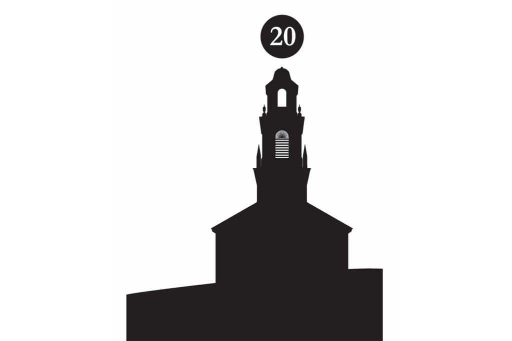 Silhouette of Tabernacle Church in Salem, MA